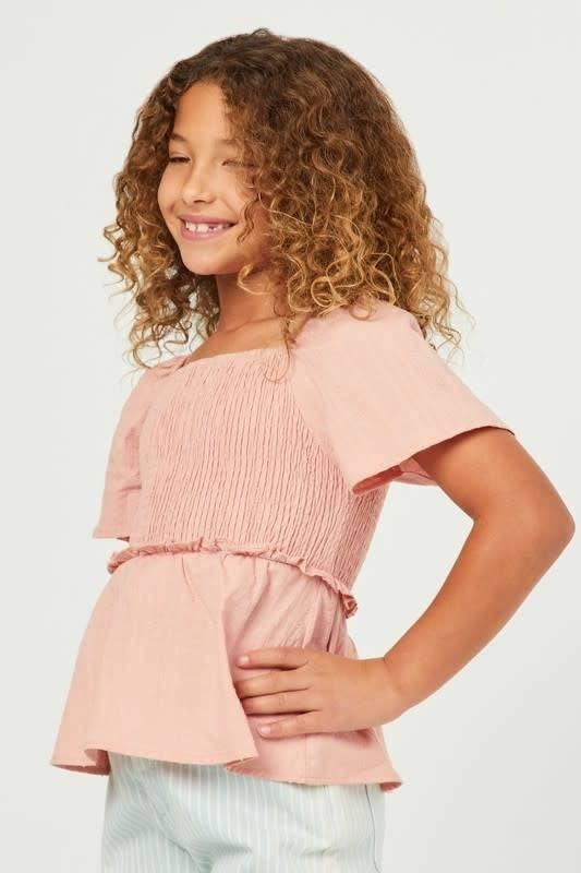 Blush Smocked Top - Southern Belle Boutique