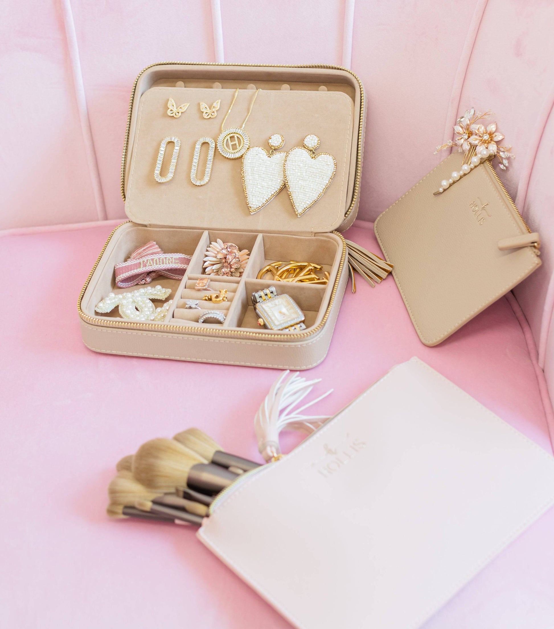 Hollis Jewelry Organizer Blush - Southern Belle Boutique