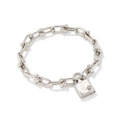 Jess Lock and Chain Bracelet Silver - Southern Belle Boutique