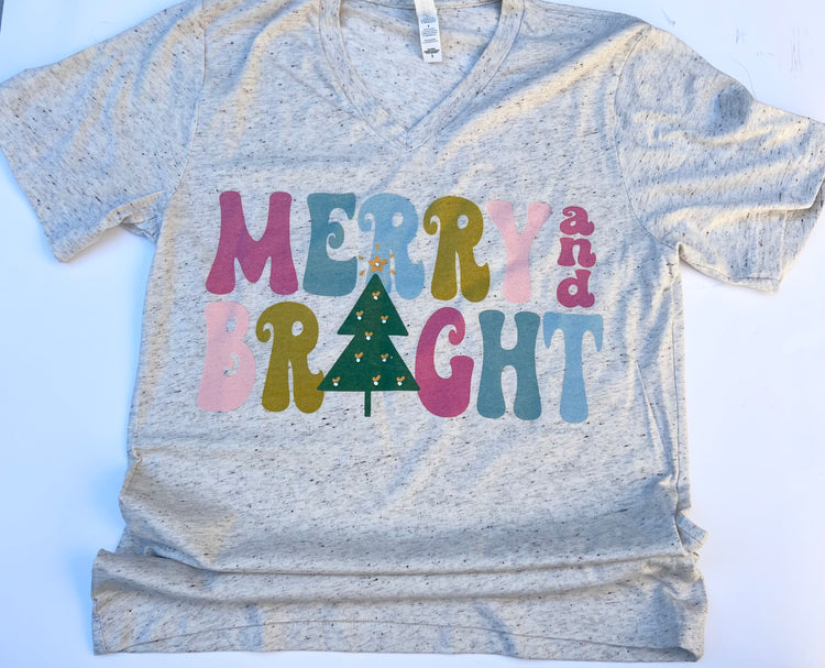 Merry & Bright SS Tee - Southern Belle Boutique