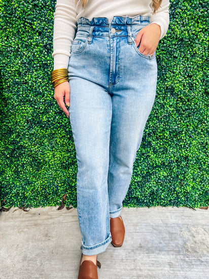 90s Ultra High Rise Angle Straight Jeans Middletown - Southern Belle Boutique