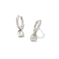 Jess Lock Huggie Earrings Silver - Southern Belle Boutique