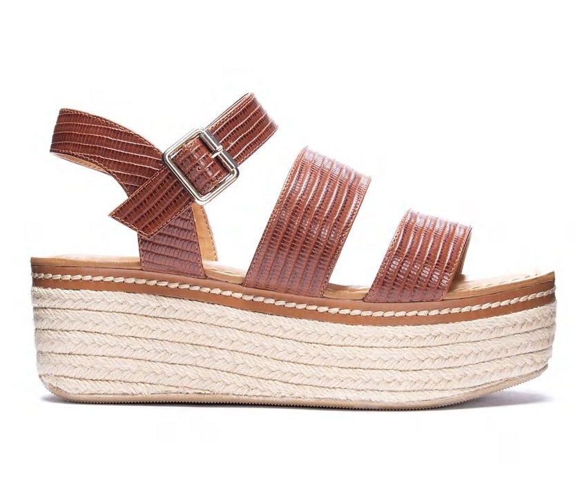 Zinger Tan Lizard Sandal - Southern Belle Boutique