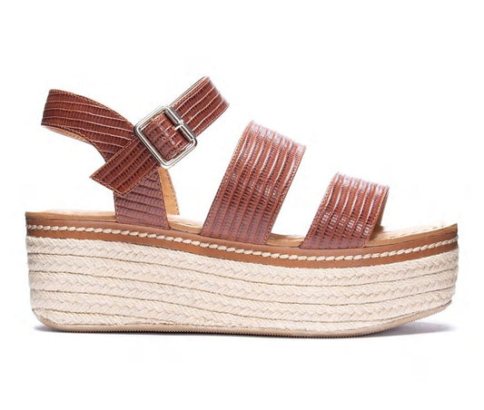 Zinger Tan Lizard Sandal - Southern Belle Boutique