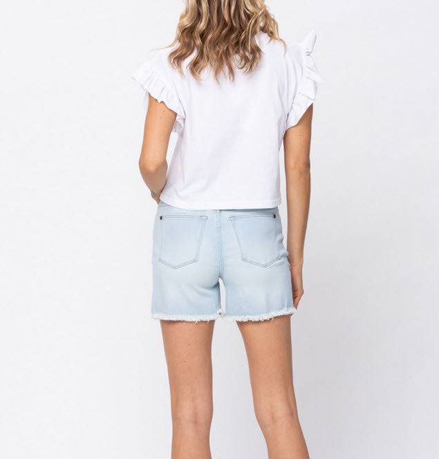 Light Denim Cut Off Shorts - Southern Belle Boutique