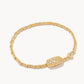 Grayson Gold Crystal Stretch Bracelet in White Crystal - Southern Belle Boutique