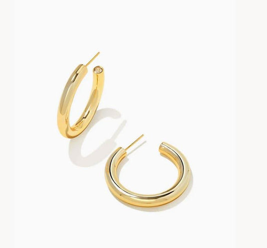 Colette Hoop Earrings in Gold - Southern Belle Boutique