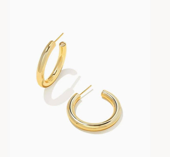 Colette Hoop Earrings in Gold - Southern Belle Boutique