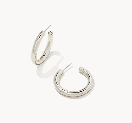 Colette Hoop Earrings in Silver - Southern Belle Boutique