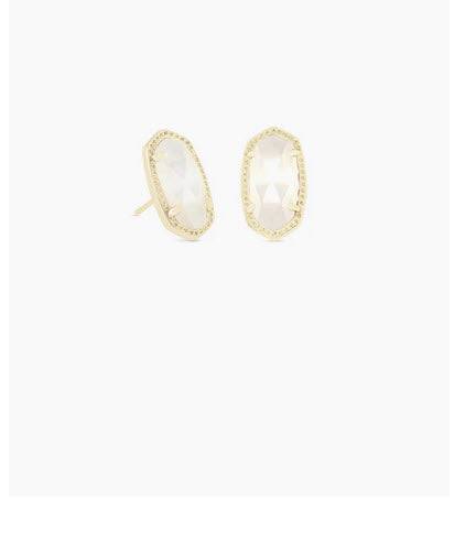 Ellie Gold Stud Earrings in Ivory Pearl - Southern Belle Boutique