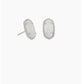 Ellie Silver Stud Earrings in Iridescent Drusy - Southern Belle Boutique