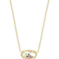 Elisa Gold Pendant Necklace Dichroic Glass - Southern Belle Boutique