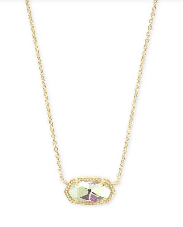 Elisa Gold Pendant Necklace Dichroic Glass - Southern Belle Boutique