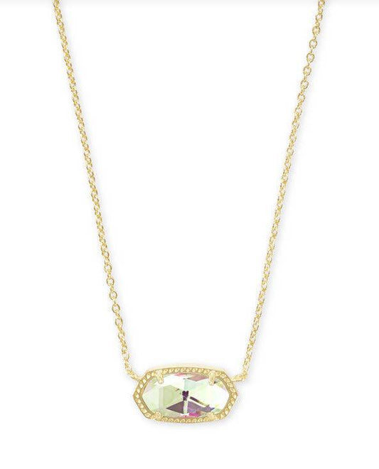 Elisa Gold Pendant Necklace Dichroic Glass - Southern Belle Boutique