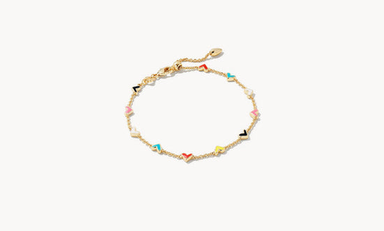 Haven Heart Gold Chain Bracelet in Multi Mix - Southern Belle Boutique