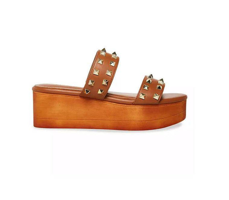 Everett Dark Tan Wedge Sandal - Southern Belle Boutique