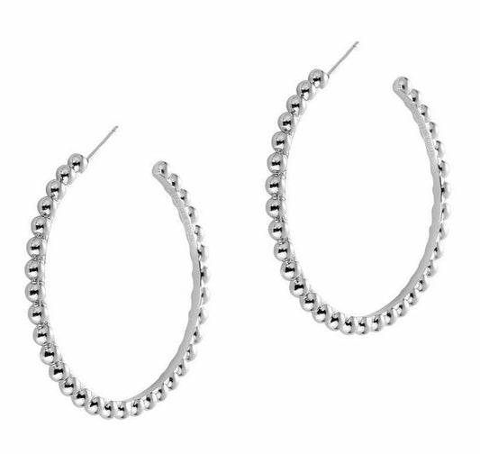 Beaded Hoop Earrings - Southern Belle Boutique
