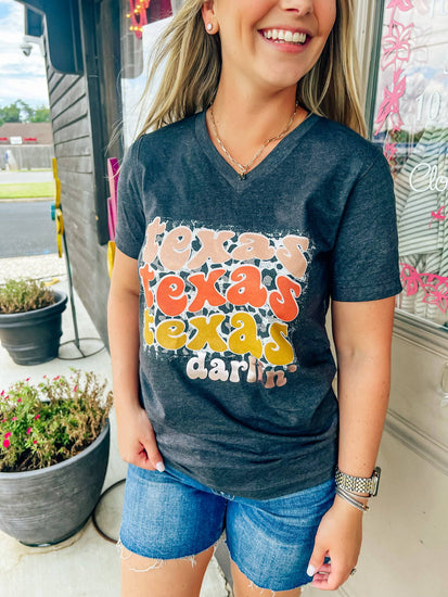 Texas Darling State Tee - Southern Belle Boutique