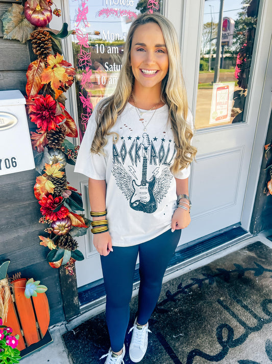 Rock N Roll Guitar Tee - Southern Belle Boutique