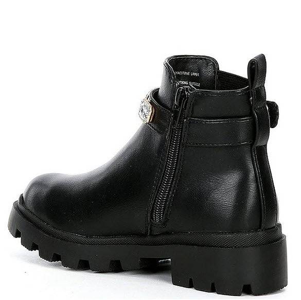 J-Amulet Embellished Chunky Lug Sole Booties - Southern Belle Boutique