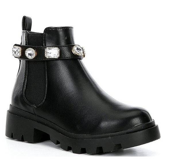 J-Amulet Embellished Chunky Lug Sole Booties - Southern Belle Boutique