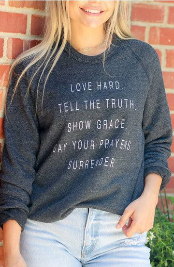 Love Hard Sweatshirt - Southern Belle Boutique