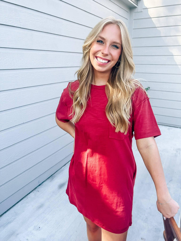 Brick T Shirt Dress - Southern Belle Boutique