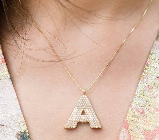 Pearl Initial Necklace - Southern Belle Boutique