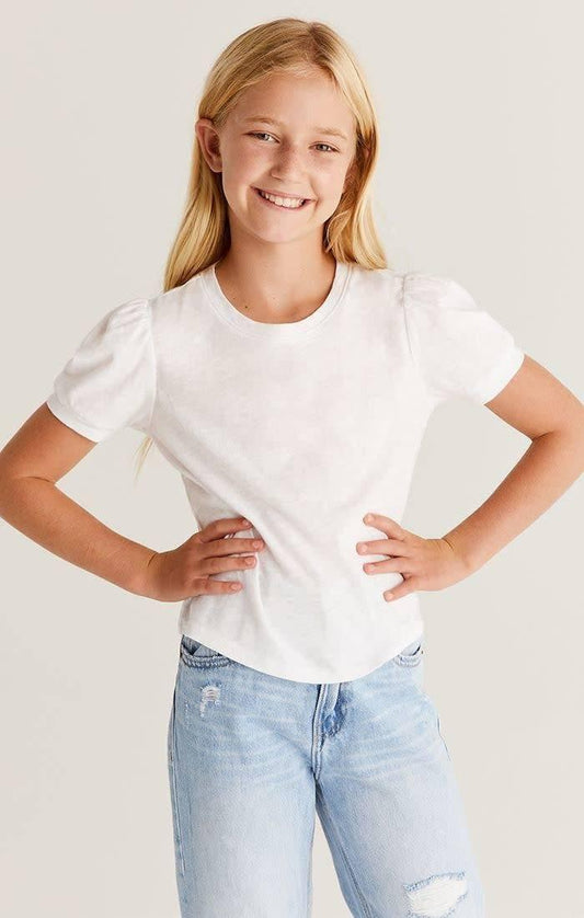 Carrie Slub Top White - Southern Belle Boutique